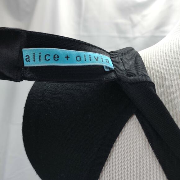 Alice + Olivia Black Backless Cutout Mini Dress Stretch Jersey Size 6 - Picture 11 of 13